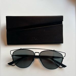 Dior Technologic Black Wire Frame Sunglasses 65Z2K
